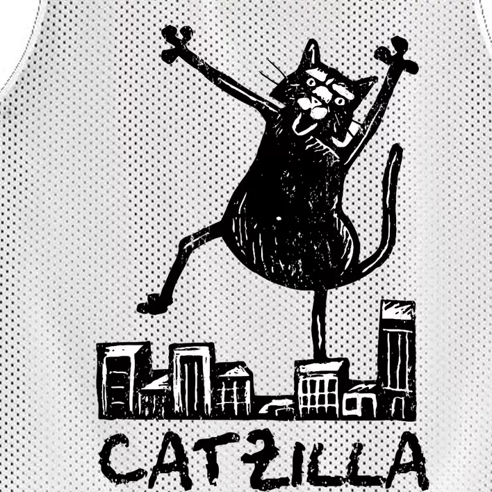 Catzilla Cat Lover Mesh Reversible Basketball Jersey Tank