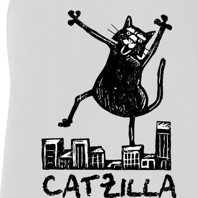 Catzilla Cat Lover Women's Racerback Tank