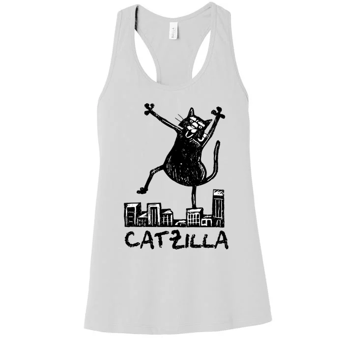 Catzilla Cat Lover Women's Racerback Tank