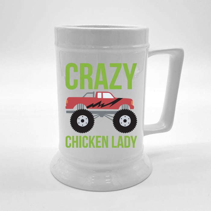 Crazy Chicken Lady Front & Back Beer Stein