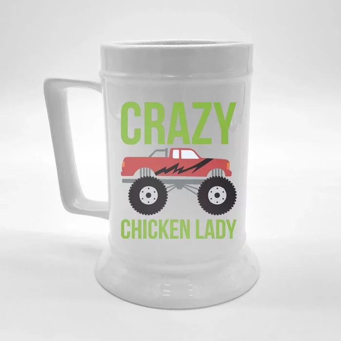 Crazy Chicken Lady Front & Back Beer Stein