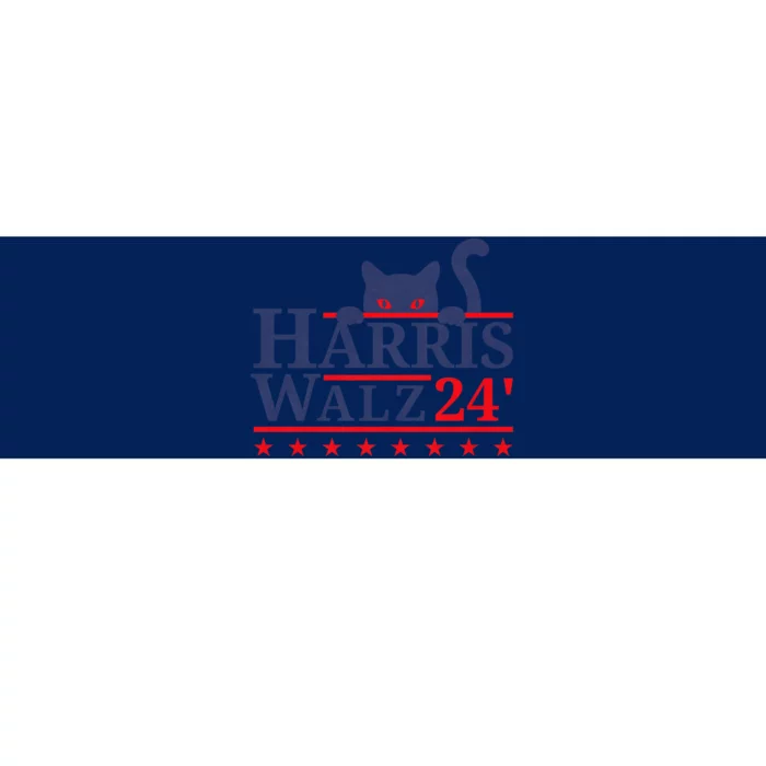 Childless Cat Lady For Kamala Harris Tim Walz 2024 Bumper Sticker