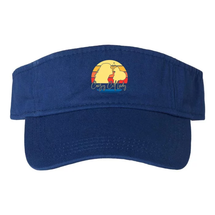 Crazy Cat Lady Gift Valucap Bio-Washed Visor