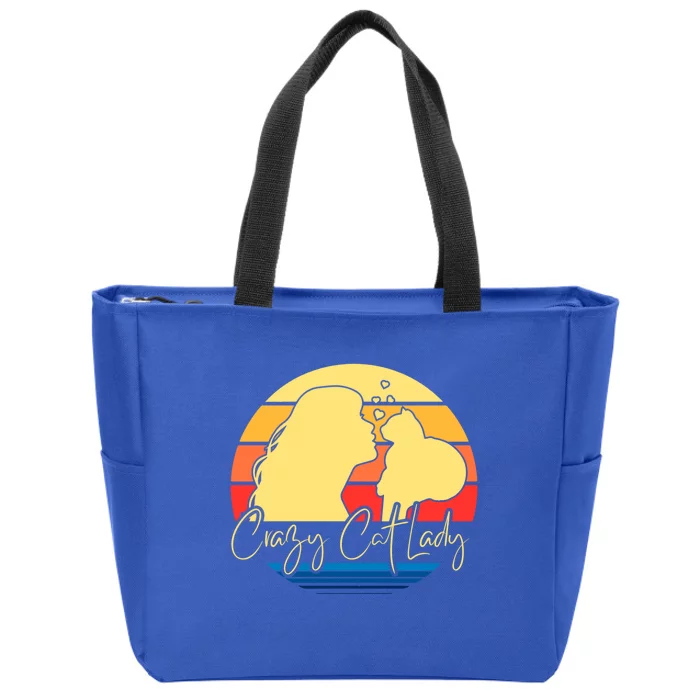 Crazy Cat Lady Gift Zip Tote Bag