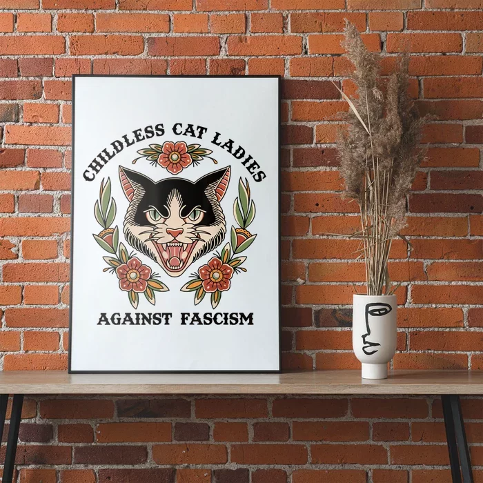 Childless Cat Ladies Against Fascism Poster