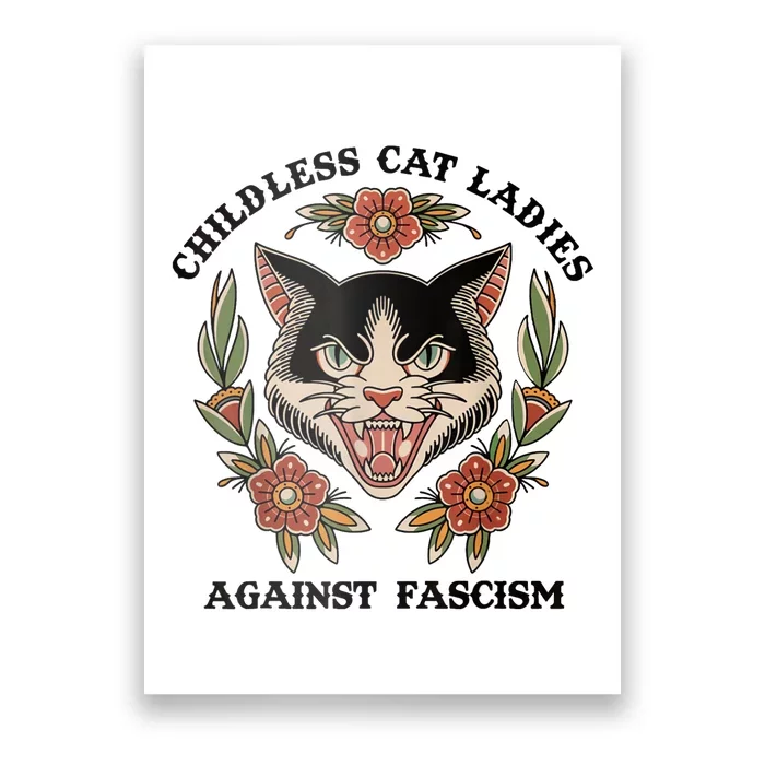 Childless Cat Ladies Against Fascism Poster