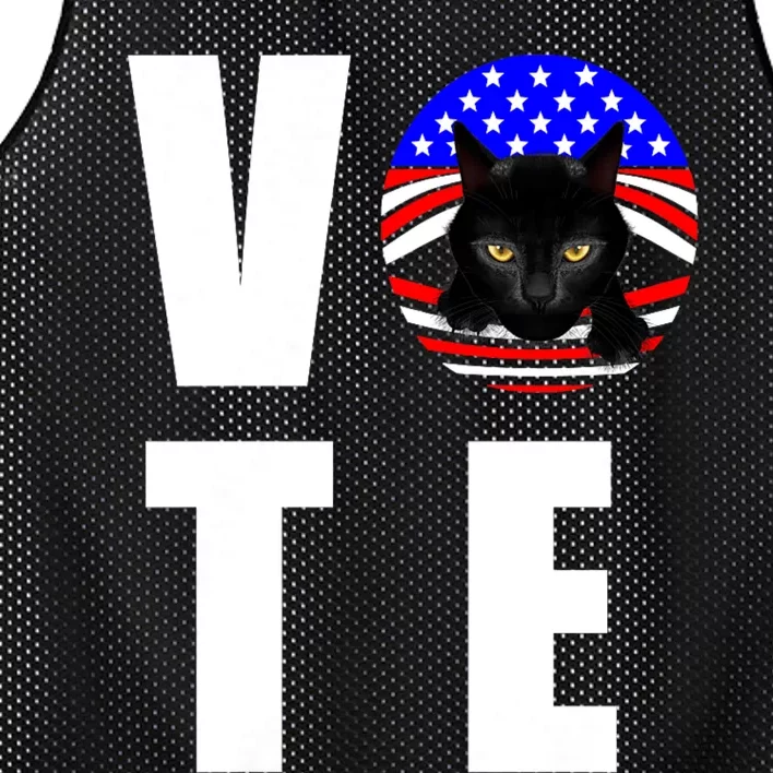 Childless Cat Ladies Vote 2024 Retro American Flag Stars Mesh Reversible Basketball Jersey Tank