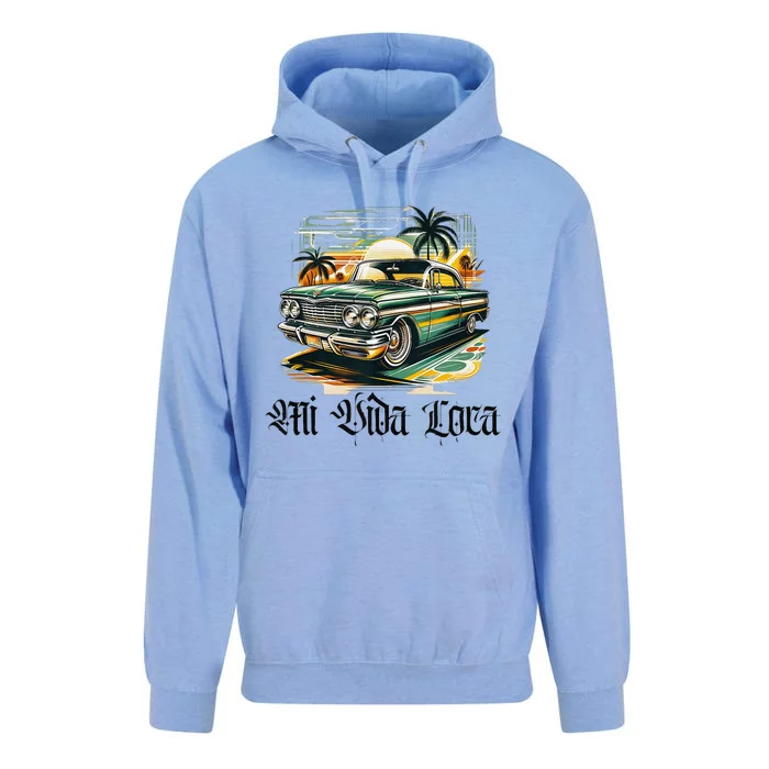 Chicano Culture Lowriders Classic Mi Vida Loca Lowrider Unisex Surf Hoodie