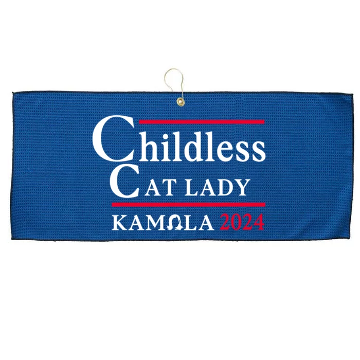 Childless Cat Ladies For Kamala 2024 Large Microfiber Waffle Golf Towel