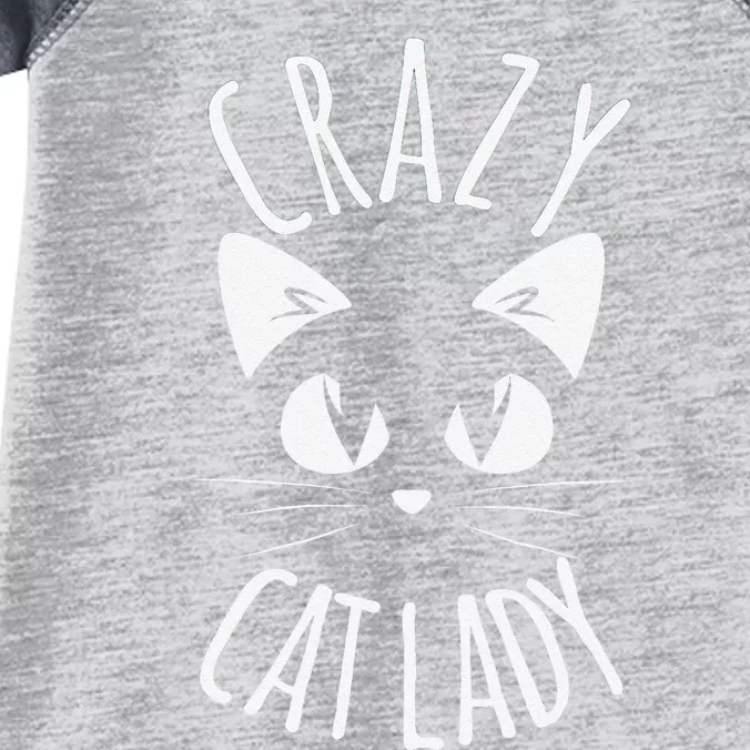 CRAZY CAT LADY Funny Fur Mom Mother's Day Christmas Birthday Infant Baby Jersey Bodysuit