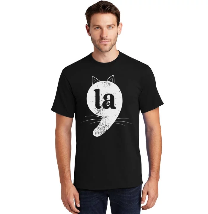 Cat Comma La Kamala Harris For President 2024 Election Tall T-Shirt