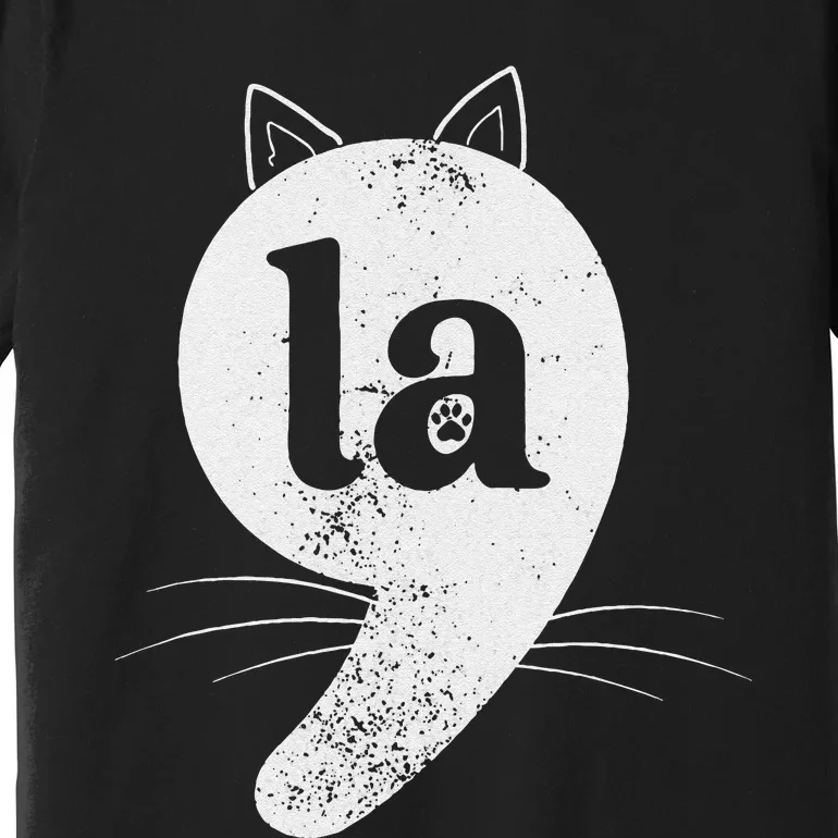 Cat Comma La Kamala Harris For President 2024 Election Premium T-Shirt