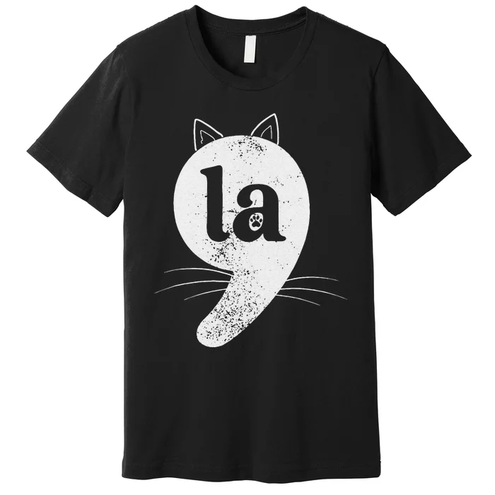 Cat Comma La Kamala Harris For President 2024 Election Premium T-Shirt