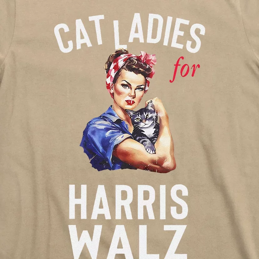 Childless Cat Ladies For Harris Walz 2024 Vote T-Shirt