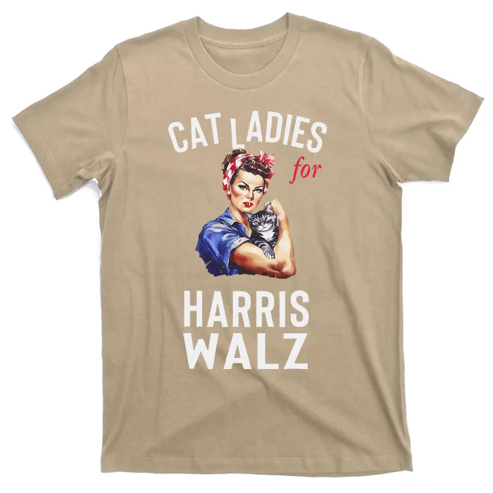 Childless Cat Ladies For Harris Walz 2024 Vote T-Shirt