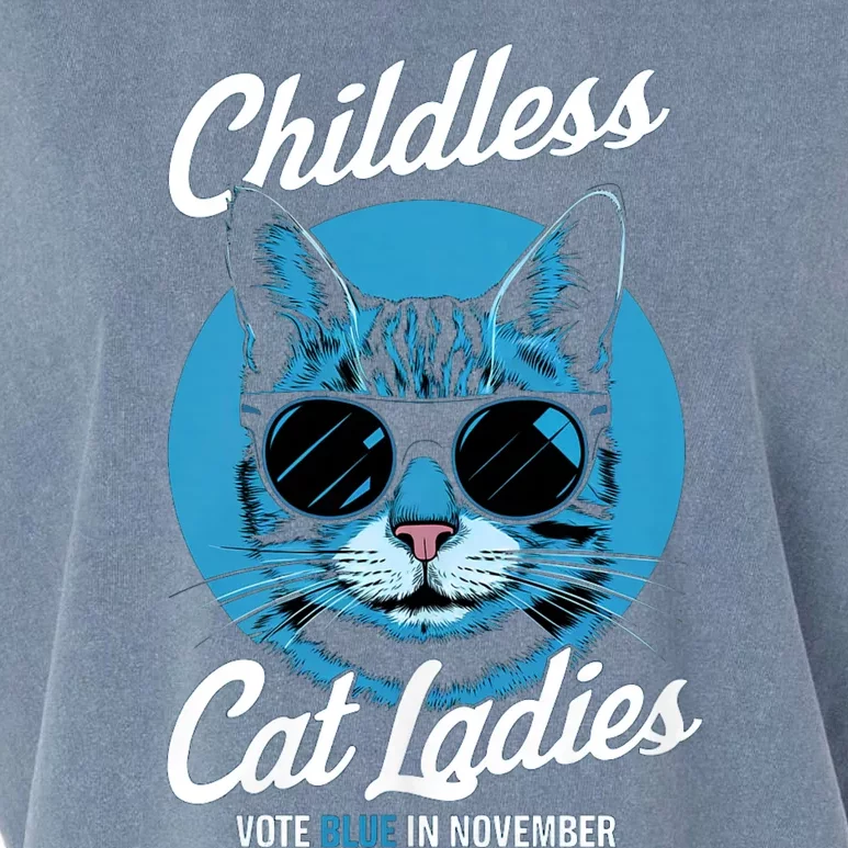 Childless Cat Ladies Vote Blue In November Democrats Liberal Garment-Dyed Women's Muscle Tee