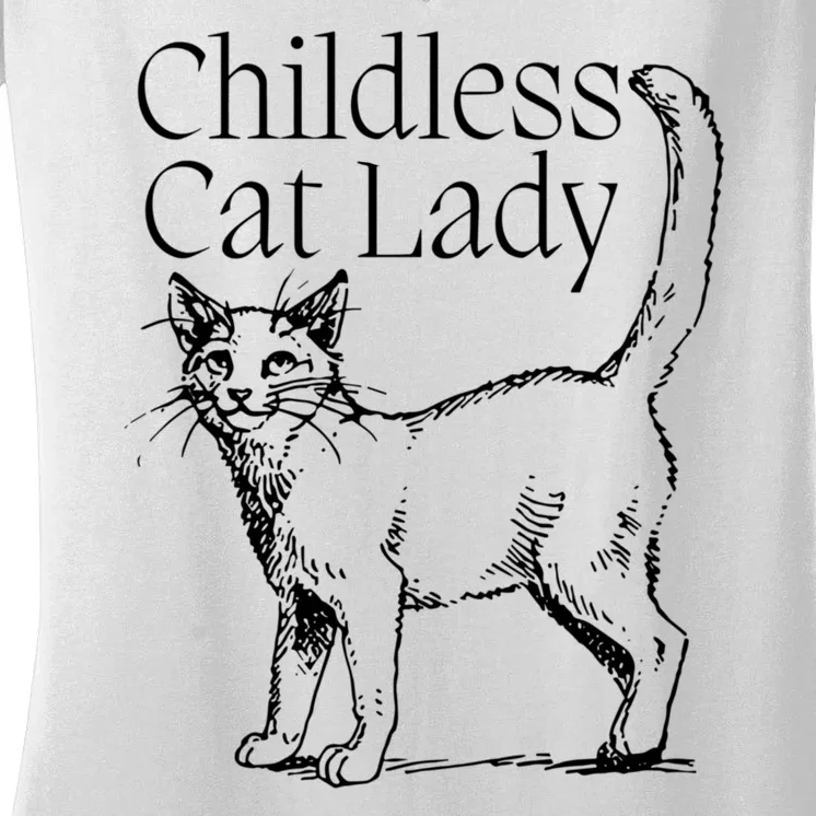 Childless Cat Ladies For Kamala 2024 Women's V-Neck T-Shirt