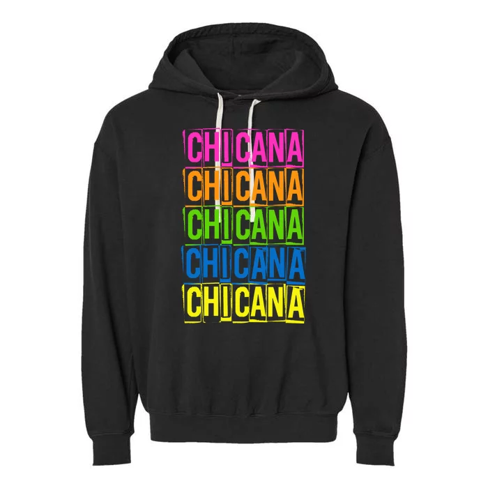 Chicana Colorful Latina Garment-Dyed Fleece Hoodie