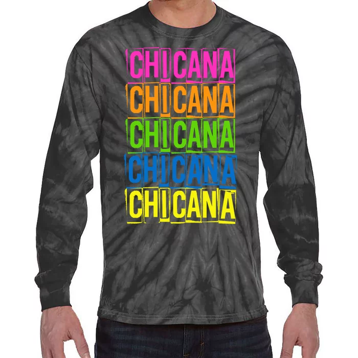 Chicana Colorful Latina Tie-Dye Long Sleeve Shirt