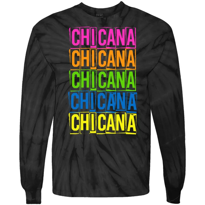 Chicana Colorful Latina Tie-Dye Long Sleeve Shirt