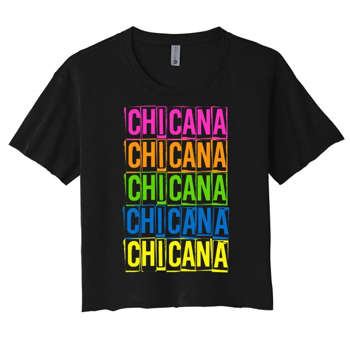 Chicana Colorful Latina Women's Crop Top Tee