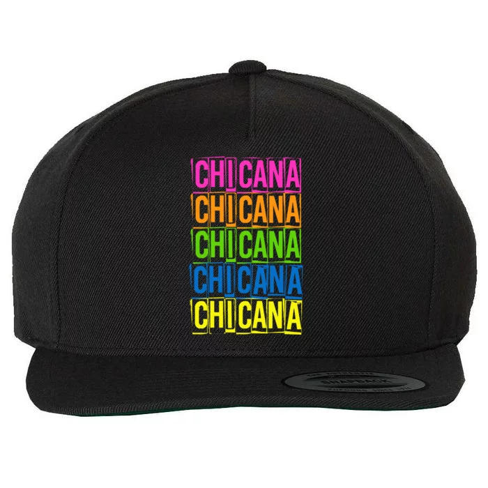 Chicana Colorful Latina Wool Snapback Cap