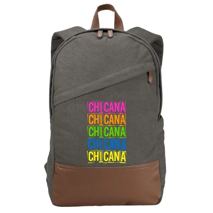 Chicana Colorful Latina Cotton Canvas Backpack