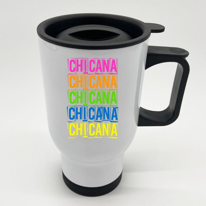 Chicana Colorful Latina Front & Back Stainless Steel Travel Mug