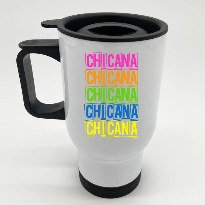 Chicana Colorful Latina Front & Back Stainless Steel Travel Mug