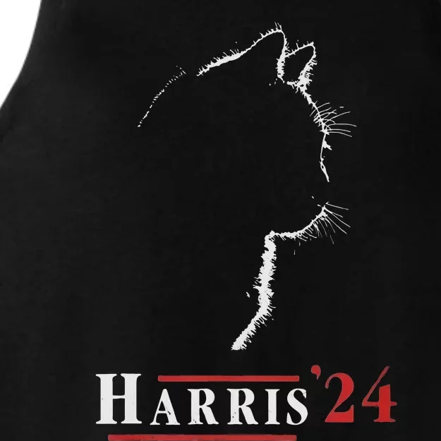 Childless Cat Lady For Kamala Harris President Biden 24 Ladies Tri-Blend Wicking Tank