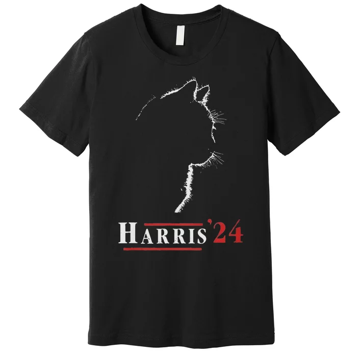 Childless Cat Lady For Kamala Harris President Biden 24 Premium T-Shirt