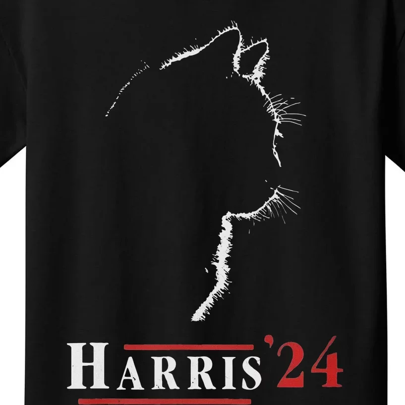 Childless Cat Lady For Kamala Harris President Biden 24 Kids T-Shirt