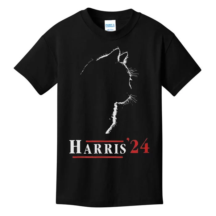 Childless Cat Lady For Kamala Harris President Biden 24 Kids T-Shirt