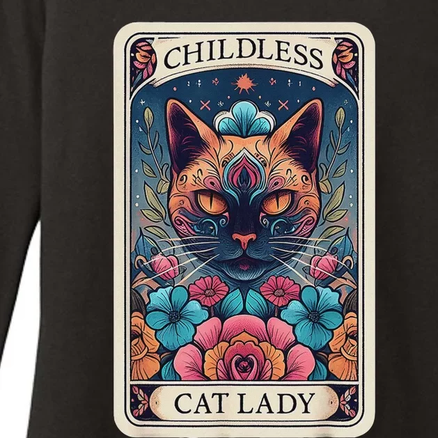 Childless Cat Lady Tarot Card Womens CVC Long Sleeve Shirt