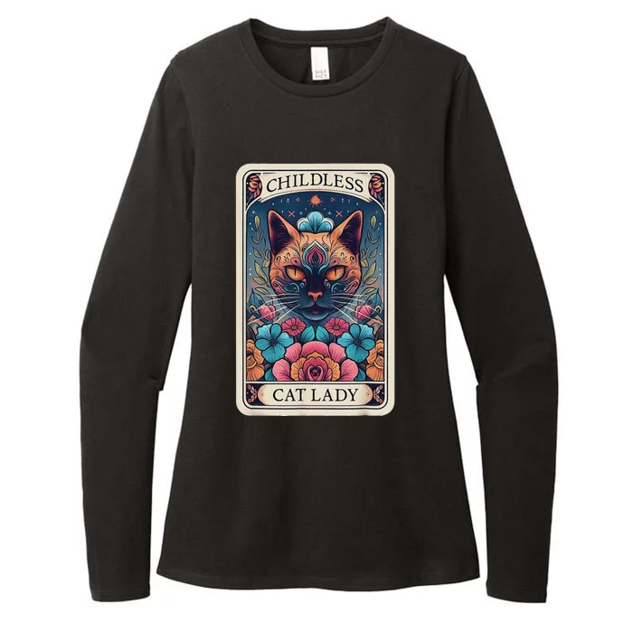 Childless Cat Lady Tarot Card Womens CVC Long Sleeve Shirt