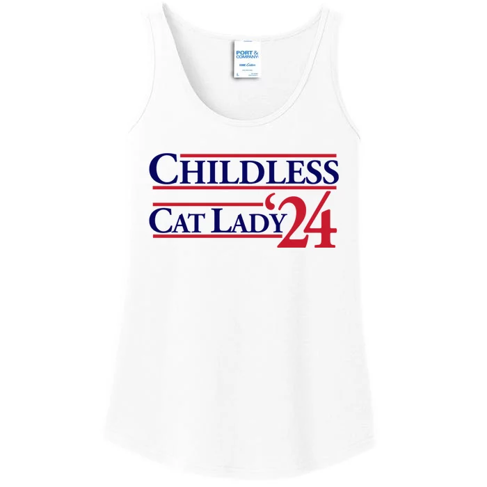 Childless Cat Lady Ladies Essential Tank