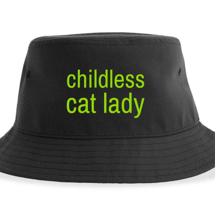 Childless Cat Lady Funny Vote 2024 Sustainable Bucket Hat