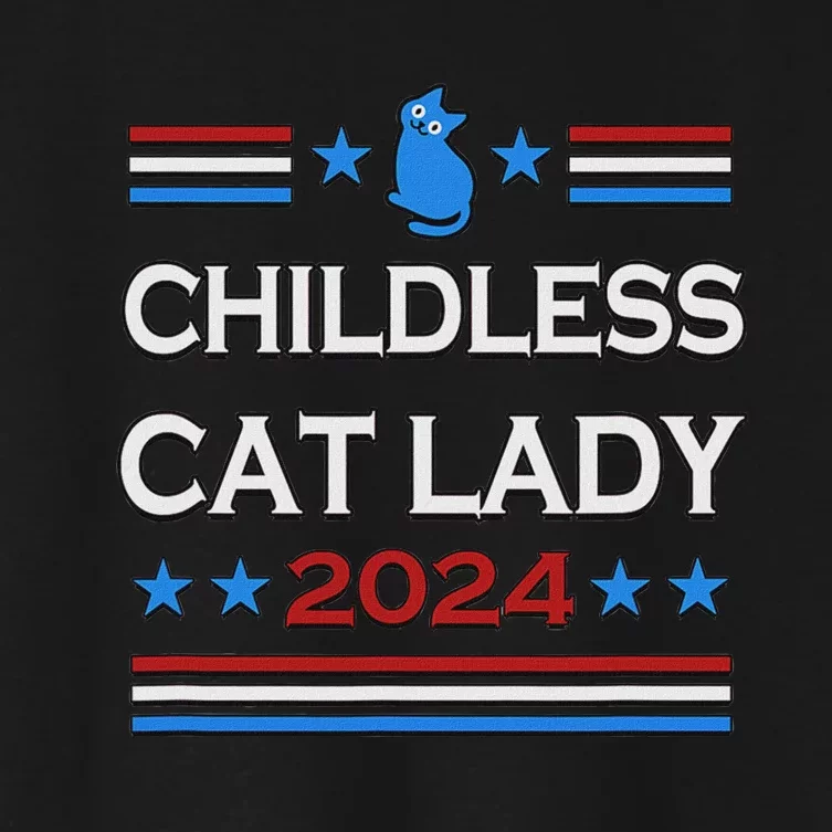 Childless Cat Lady 2024 Women's Crop Top Tee