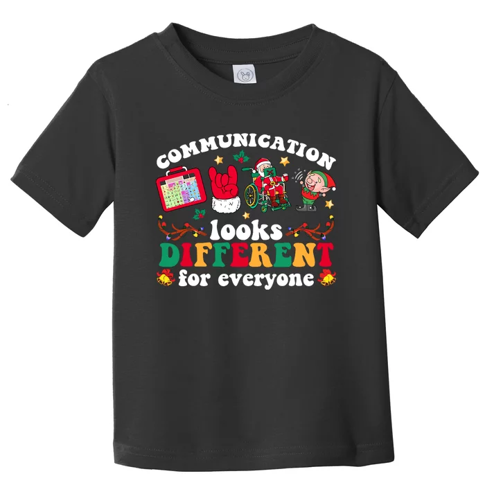 Christmas Communication Looks Different For Everyone Slp Toddler T-Shirt