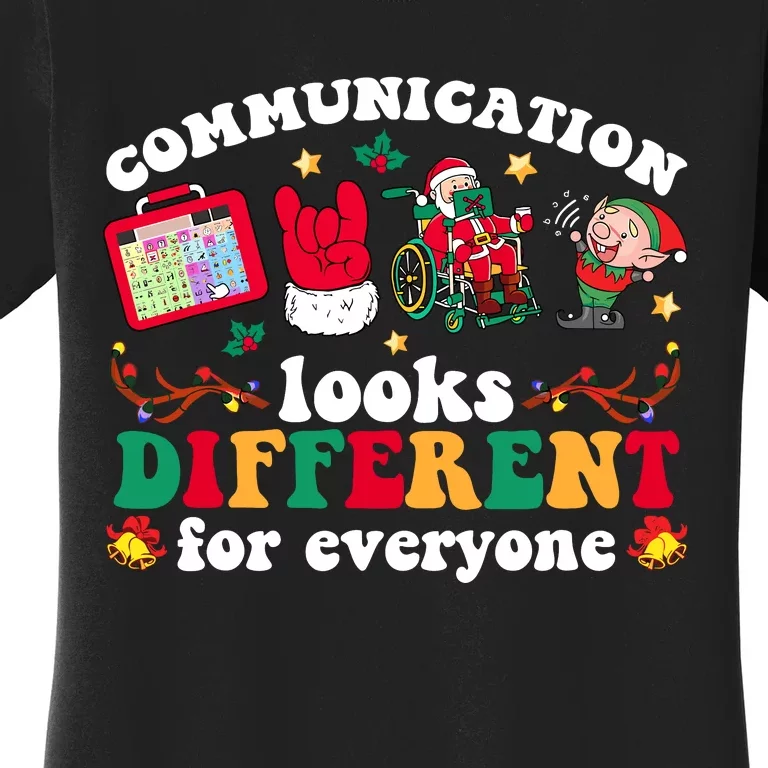 Christmas Communication Looks Different For Everyone Slp Women's T-Shirt