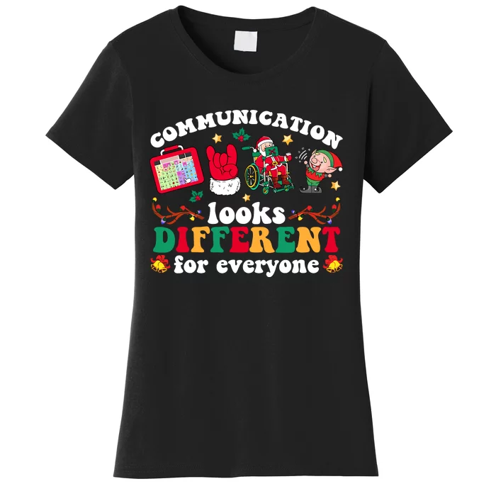 Christmas Communication Looks Different For Everyone Slp Women's T-Shirt