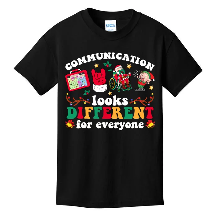 Christmas Communication Looks Different For Everyone Slp Kids T-Shirt