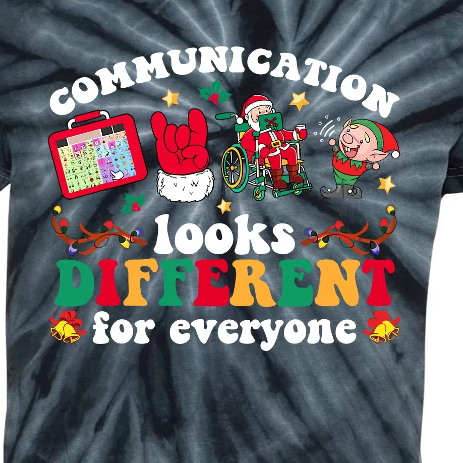 Christmas Communication Looks Different For Everyone Slp Kids Tie-Dye T-Shirt