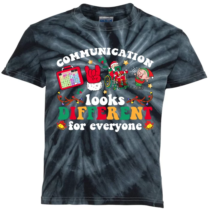 Christmas Communication Looks Different For Everyone Slp Kids Tie-Dye T-Shirt