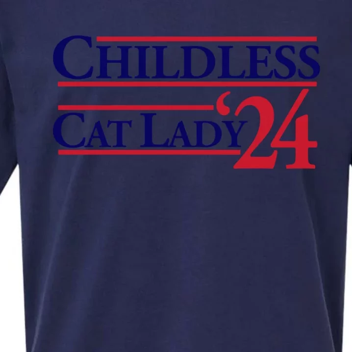 Childless Cat Lady 2024 Sueded Cloud Jersey T-Shirt