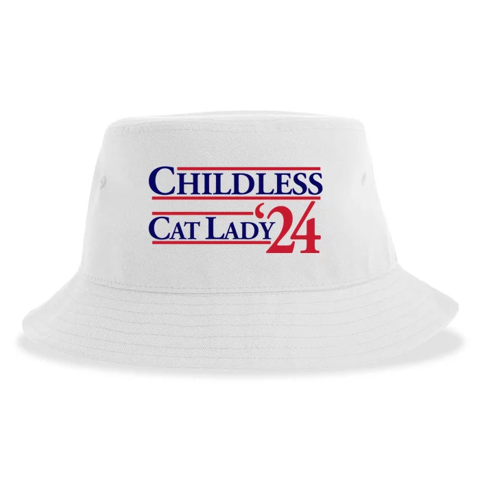 Childless Cat Lady 2024 Sustainable Bucket Hat