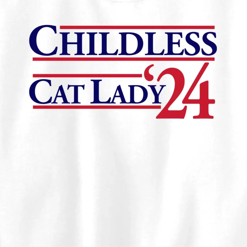 Childless Cat Lady 2024 Kids Sweatshirt