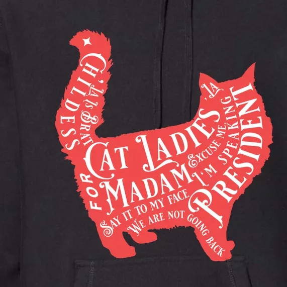 Childless Cat Ladies For Madam President Quotes 2024 Premium Hoodie