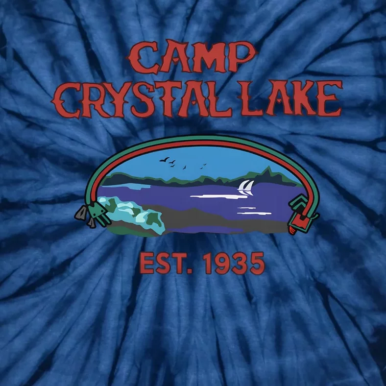 Camp Crystal Lake Est 1935 Halloween Horror Movie Scary Tie-Dye T-Shirt