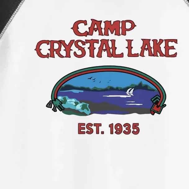 Camp Crystal Lake Est 1935 Halloween Horror Movie Scary Toddler Fine Jersey T-Shirt